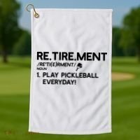 REtirement Pickleball Gift For Pickleball Player Golf Towel thumb 1
