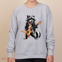 Racoon Playing Guitar Women's Sweatshirt thumb 0