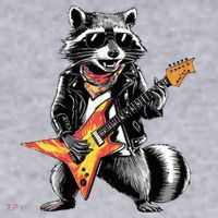 Racoon Playing Guitar Women's Sweatshirt thumb 2