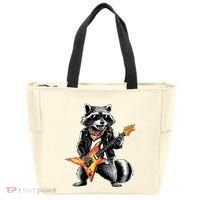 Racoon Playing Guitar Tote Bag thumb 0