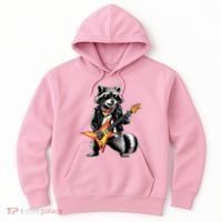 Racoon Playing Guitar Hoodie thumb 0
