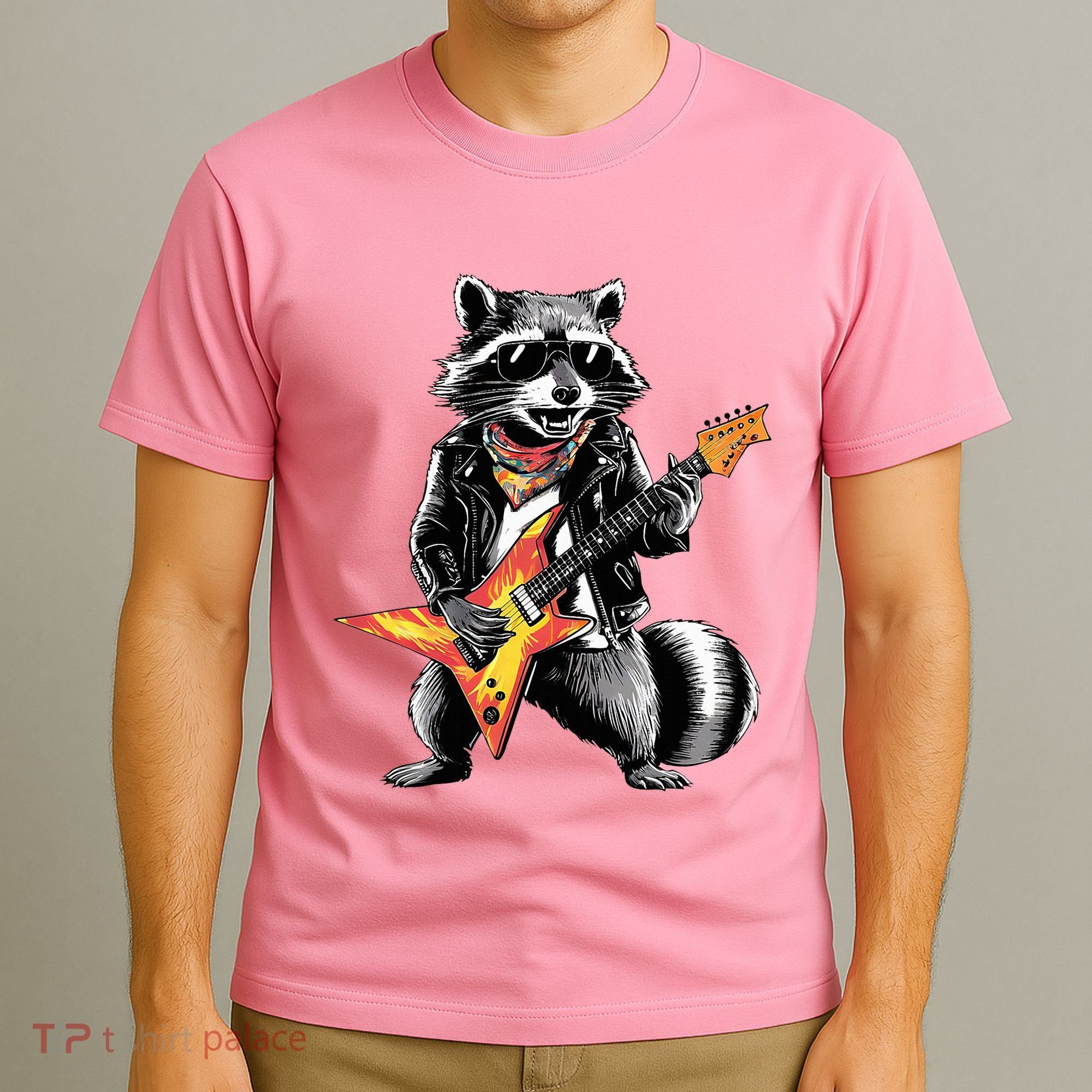 Racoon Playing Guitar T-Shirt