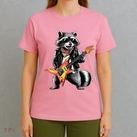 Racoon Playing Guitar T-Shirt thumb 4