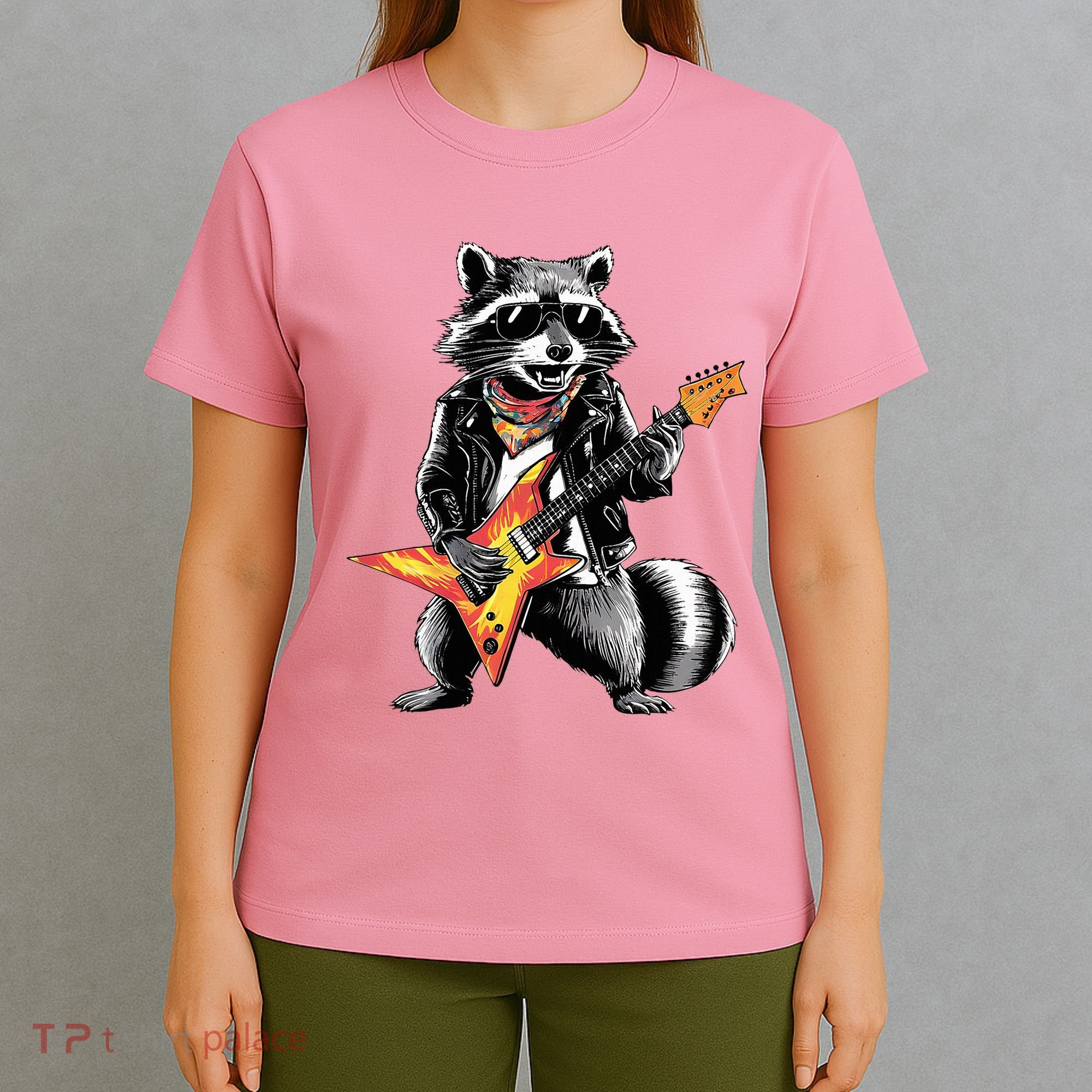 Racoon Playing Guitar T-Shirt
