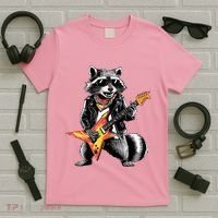 Racoon Playing Guitar T-Shirt thumb 5