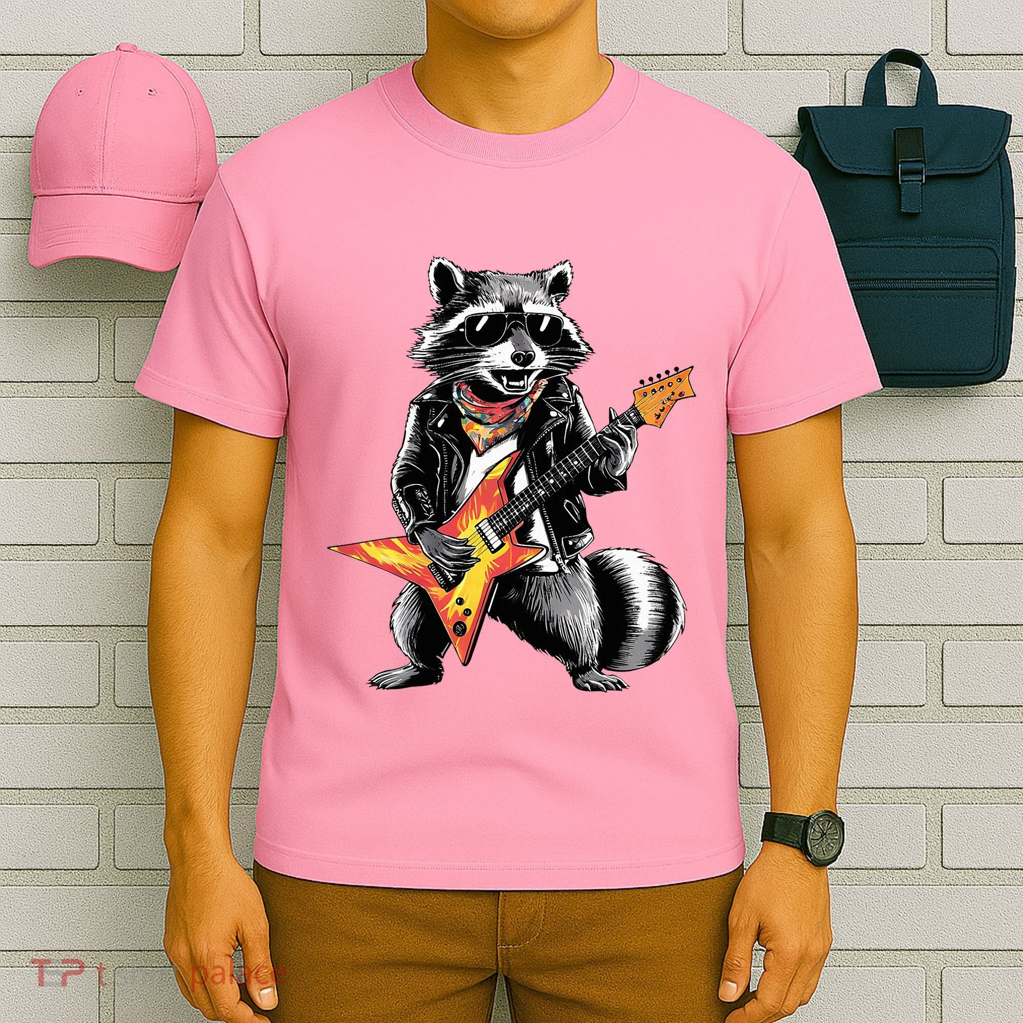 Racoon Playing Guitar T-Shirt