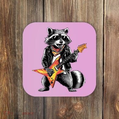 Racoon Playing Guitar Coaster