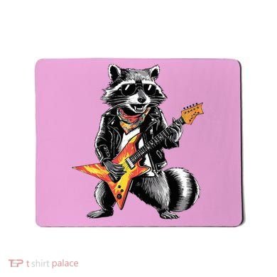 Racoon Playing Guitar Mousepad