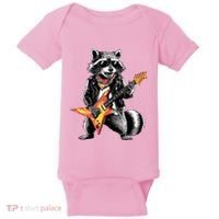 Racoon Playing Guitar Baby Bodysuit thumb 0