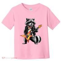 Racoon Playing Guitar Toddler T-Shirt thumb 0