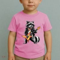 Racoon Playing Guitar Toddler T-Shirt thumb 2