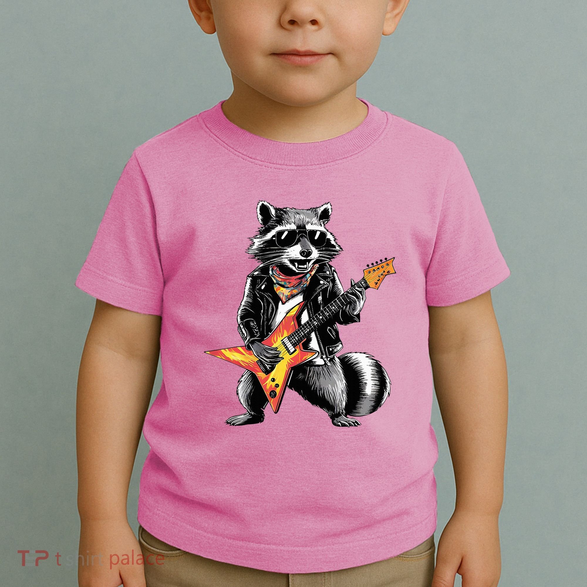 Racoon Playing Guitar Toddler T-Shirt