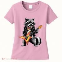 Racoon Playing Guitar Women's T-Shirt thumb 0