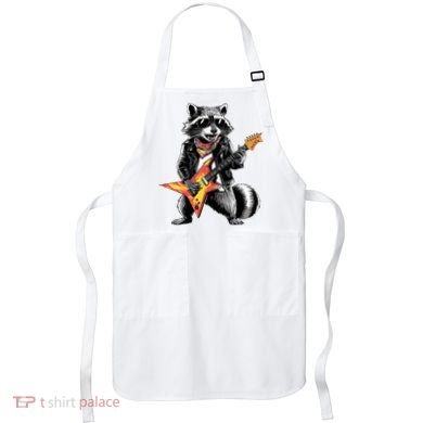 Racoon Playing Guitar Apron
