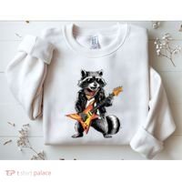 Racoon Playing Guitar Sweatshirt thumb 2