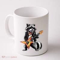 Racoon Playing Guitar Coffee Mug thumb 0