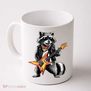 Racoon Playing Guitar Coffee Mug