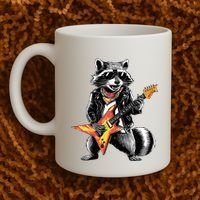 Racoon Playing Guitar Coffee Mug thumb 2