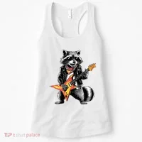 Racoon Playing Guitar Women's Tank Top thumb 0