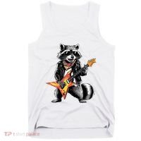 Racoon Playing Guitar Tank Top thumb 0