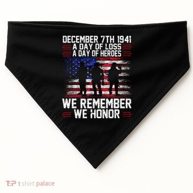Remember Pearl Harbor 1941 Air Raid Plane Design USA-Made Doggie Bandana