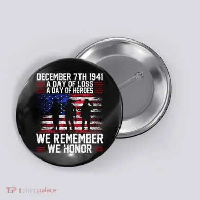 Remember Pearl Harbor 1941 Air Raid Plane Design Button