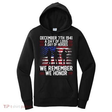 Remember Pearl Harbor 1941 Air Raid Plane Design Women's Hoodie
