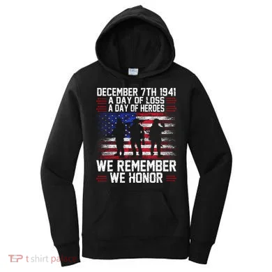 Remember Pearl Harbor 1941 Air Raid Plane Design Women's Hoodie