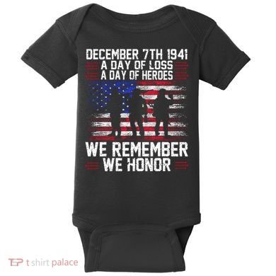 Remember Pearl Harbor 1941 Air Raid Plane Design Baby Bodysuit