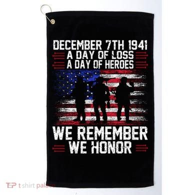 Remember Pearl Harbor 1941 Air Raid Plane Design Golf Towel