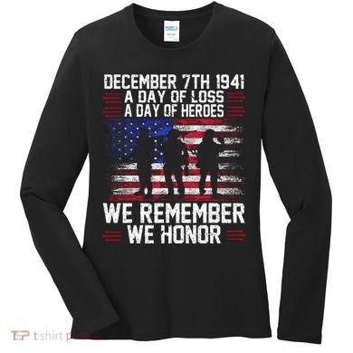 Remember Pearl Harbor 1941 Air Raid Plane Design Women's Long Sleeve Shirt