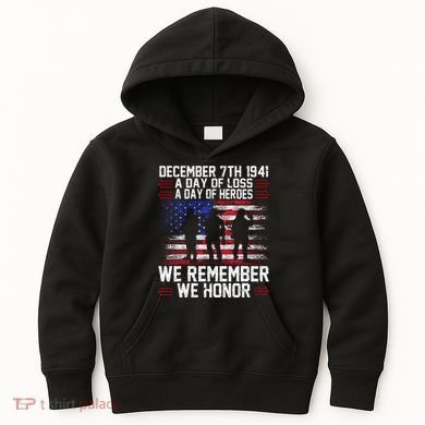 Remember Pearl Harbor 1941 Air Raid Plane Design Kids Hoodie