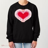 Red & Pink Heart Tie Dye Valentines Day Women's Sweatshirt thumb 0