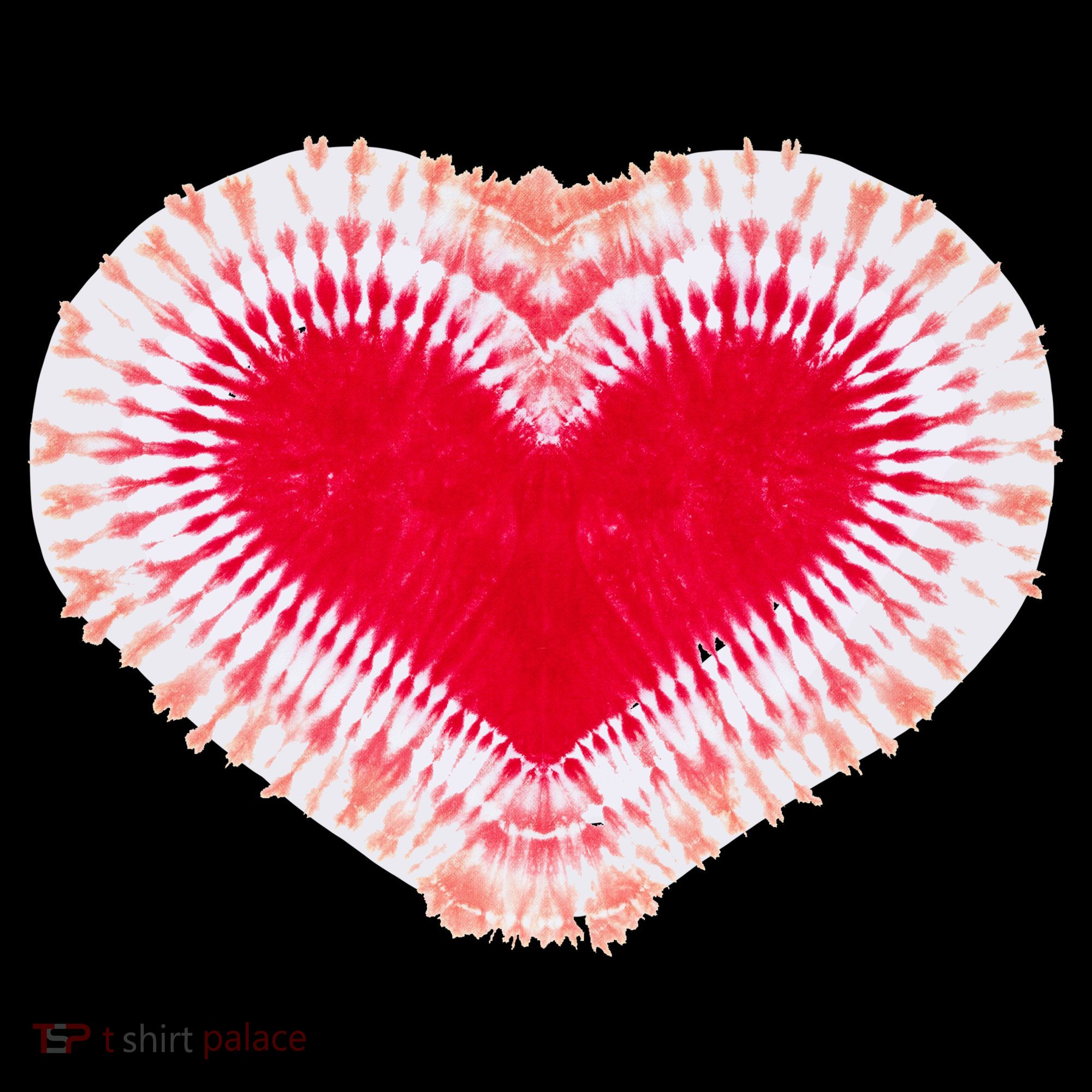 Red & Pink Heart Tie Dye Valentines Day USA-Made Doggie Bandana