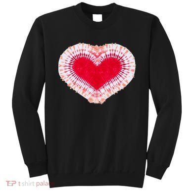 Red & Pink Heart Tie Dye Valentines Day Sweatshirt