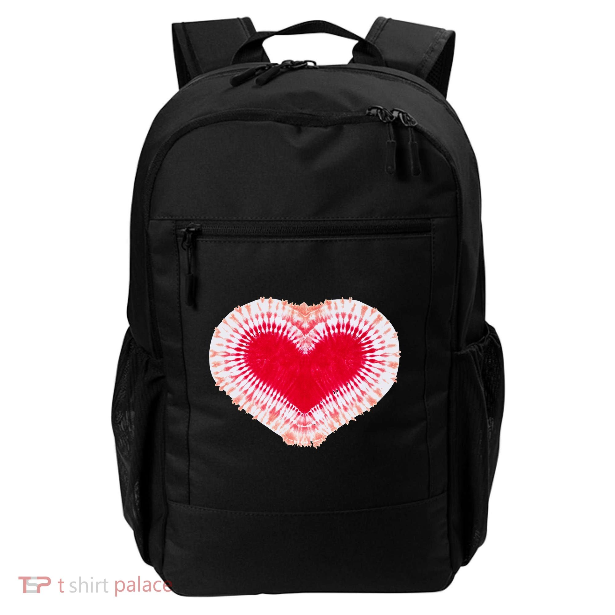 Red & Pink Heart Tie Dye Valentines Day Backpack