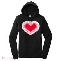 Red & Pink Heart Tie Dye Valentines Day Women's Hoodie thumb 0