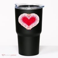 Red & Pink Heart Tie Dye Valentines Day Tumbler thumb 0