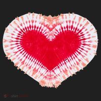 Red & Pink Heart Tie Dye Valentines Day Hat thumb 2