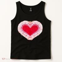 Red & Pink Heart Tie Dye Valentines Day Tank Top thumb 2