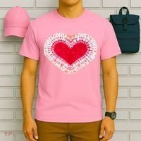 Red & Pink Heart Tie Dye Valentines Day T-Shirt thumb 6