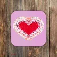 Red & Pink Heart Tie Dye Valentines Day Coaster thumb 0