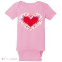 Red & Pink Heart Tie Dye Valentines Day Baby Bodysuit thumb 0