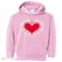 Red & Pink Heart Tie Dye Valentines Day Toddler Hoodie thumb 0