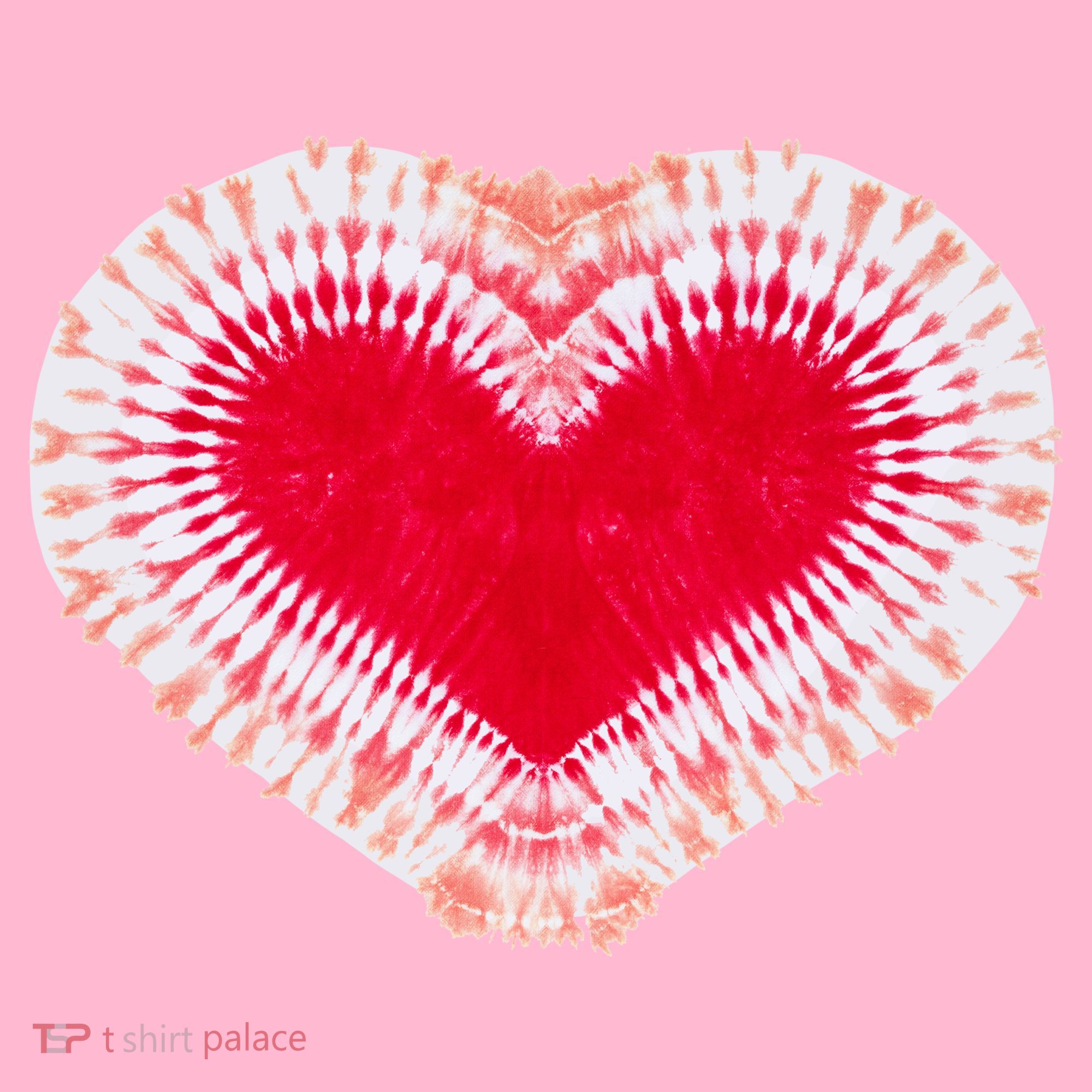 Red & Pink Heart Tie Dye Valentines Day Toddler T-Shirt