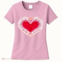 Red & Pink Heart Tie Dye Valentines Day Women's T-Shirt thumb 0