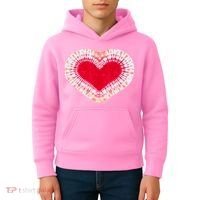 Red & Pink Heart Tie Dye Valentines Day Kids Hoodie thumb 4