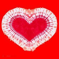 Red & Pink Heart Tie Dye Valentines Day Santa Hat thumb 1