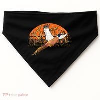 Ringneck Pheasant Hunting Upland Bird Hunter Grain Field USA-Made Doggie Bandana thumb 0