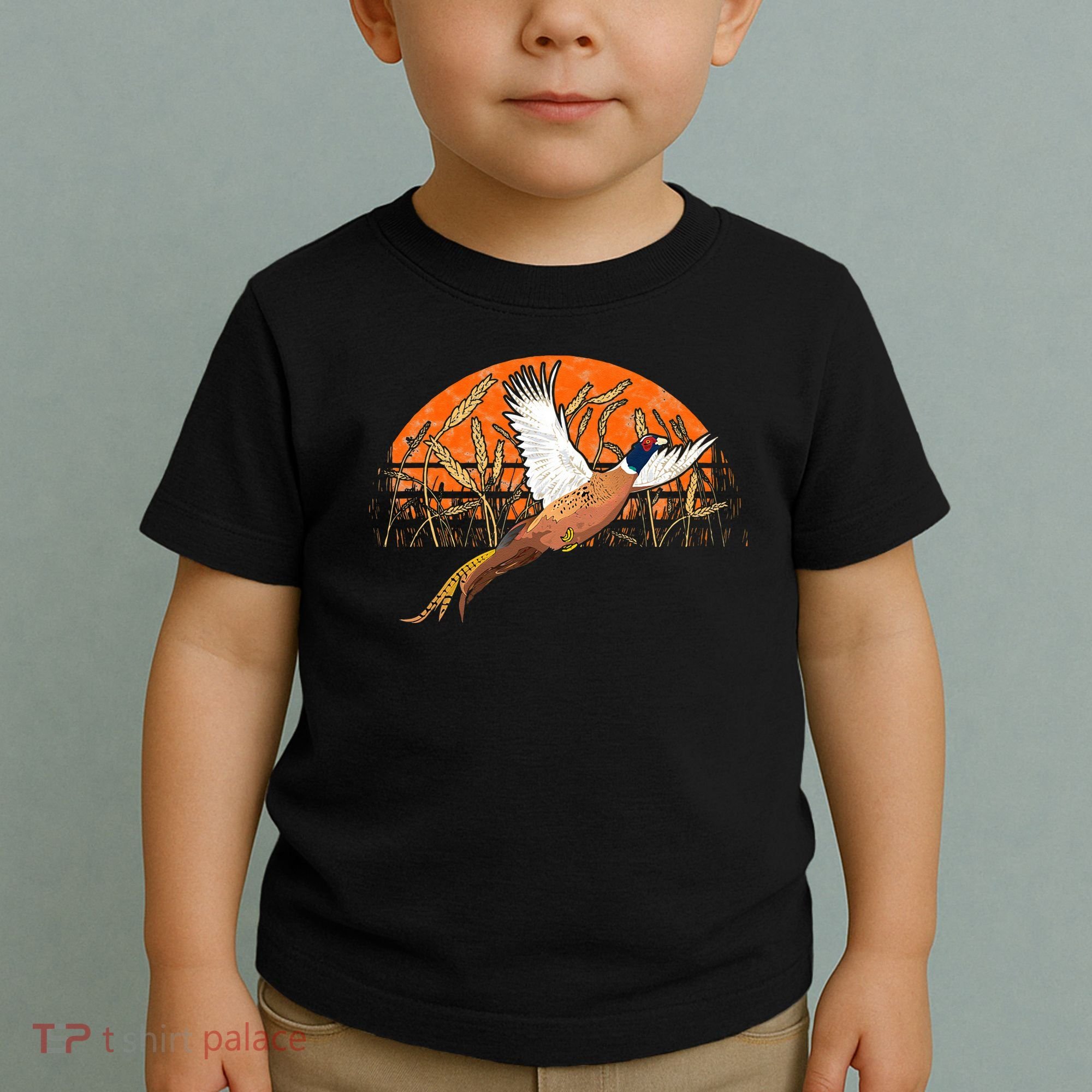 Ringneck Pheasant Hunting Upland Bird Hunter Grain Field Toddler T-Shirt